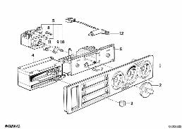 HEATER CONTROL WITHOUT MICROFILTER diagram for BMW 5 Series E34 525tds