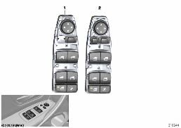 Spínač spouštěč okna strana řidiče diagram for BMW 3 Series F34 GT LCI 320iX
