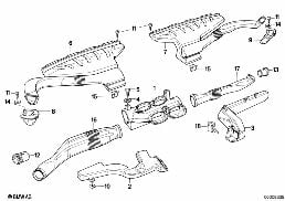 OUTFLOW NOZZLES/COVERS diagram for BMW 5 Series E34 525tds