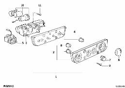 AIR CONDITIONING CONTROL diagram for BMW 3 Series E36 323i