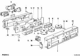 Bedienteil Klimaautomatik diagram for BMW 7 Series E32 750iL