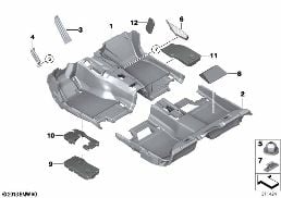 Revetement de SOL diagram for BMW 5 Series F18 LCI 525Li