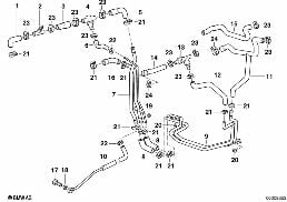 INDEPENDENT HEATING WATER VALVES diagram for BMW 5 Series E34 M5
