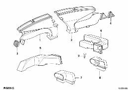 OUTFLOW NOZZLES/COVERS diagram for BMW 3 Series E36 323i