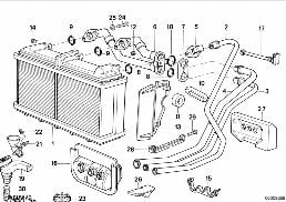 Heizkörper Klimaautomatik/Mikrofilter diagram for BMW 7 Series E32 750iL