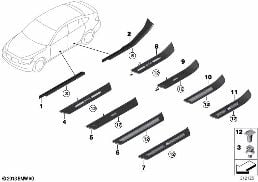 COVER, ENTRANCE diagram for BMW 5 Series F07 GT LCI 530dX