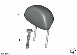 Sitz hinten Kopfstütze diagram for BMW MINI Paceman R61 Cooper