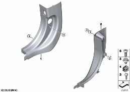 TRIM PANEL LEG ROOM diagram for BMW 5 Series F07 GT LCI 530dX