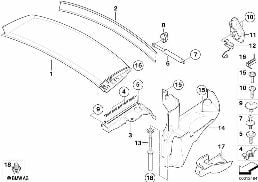 FOLDING TOP COMPARTMENT diagram for BMW Z4 E85 3.0si