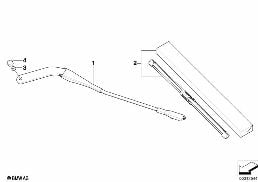 WIPER ARM/WIPER BLADE diagram for BMW 1 Series E87 LCI 118d