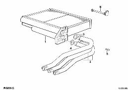 HEATER RADIATOR SIEMENS/MICROFILTER diagram for BMW 5 Series E34 525tds