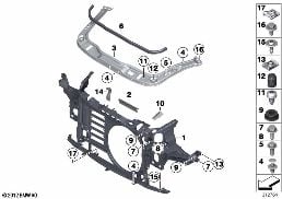 Vorderwand diagram for BMW MINI R56 Cooper