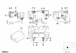 Commande electr.climatiseur automatique diagram for BMW 7 Series E38 735iL