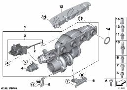 TURBOCHARGER diagram for BMW 1 Series F20 LCI 125i