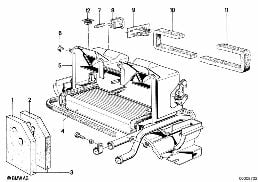 HEATER RADIATOR/HOUSING SOFICA diagram for BMW 3 Series E21 318