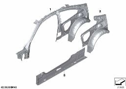 SIDE FRAME SECTION, INNER diagram for BMW 4 Series F32 425d