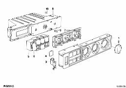 HEATER CONTROL SIEMENS diagram for BMW 7 Series E32 730iL