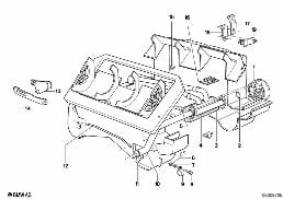HEATER RADIATOR/MOUNTING PARTS diagram for BMW 3 Series E21 318