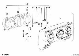 HEATER CONTROL/PRISM diagram for BMW 5 Series E12 520