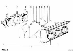 HEATER CONTROL/PRISM diagram for BMW 5 Series E12 520