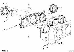 HEATER CONTROL-ROTARY SWITCHES diagram for BMW 5 Series E12 520