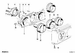 HEATER CONTROL-ROTARY SWITCHES diagram for BMW 5 Series E12 520