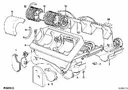 HEATER diagram for BMW 5 Series E12 520