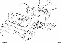 SINGLE COMPONENTS HEATER diagram for BMW 5 Series E12 520