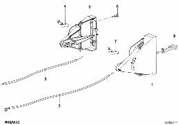 BOWDEN CABLE diagram for BMW 6 Series E24 630CSi