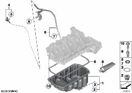 오일팬/오일 측정장치 diagram for BMW 3 Series F30 LCI 316i