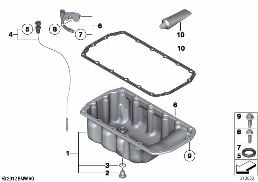 OIL PAN/OIL LEVEL INDICATOR