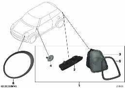MINI BLACK LINE LIGHT PACKAGE diagram for BMW MINI R56 LCI Cooper S