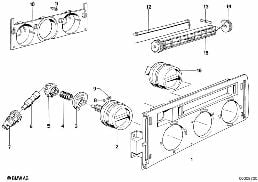 HEATER CONTROL-BUTTONS/SWITCH diagram for BMW 6 Series E24 630CSi