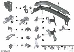 CABLE HARNESS FIXINGS diagram for BMW 5 Series F11 535i