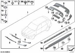 空氣動力套件 diagram for BMW X5 E70 3.0sd
