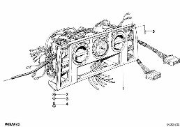 Panel obsługi ogrzewania diagram for BMW 7 Series E23 733i