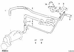 INDEPENDENT HEATING WATER VALVES diagram for BMW 8 Series E31 850Ci