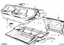 HOUSING PARTS, HEATER BEHR diagram for BMW 7 Series E23 735i
