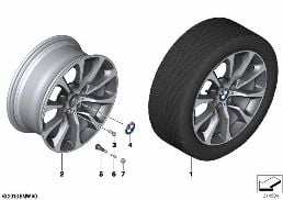 BMW LA WHEEL TURBINE STYLING 453 - 19'' diagram for BMW 5 Series F11 LCI 520d