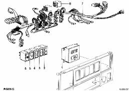HEATER-SWITCH PANEL/WIRING SET diagram for BMW 7 Series E23 735i