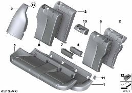 SEAT, REAR, UPHLSTRY/COVER, LOAD-THROUGH