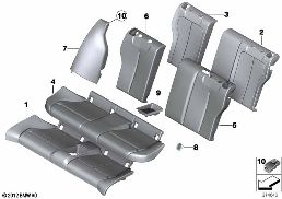 SEAT REAR, UPHOLSTERY & COVER BASE SEAT