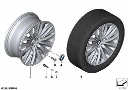 BMW LA WHEEL MULTI-SPOKE 459 - 20'' diagram for BMW 7 Series F02 LCI 760Li
