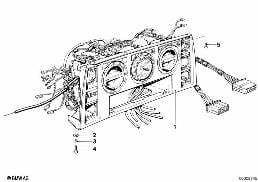 Panel obsługi ogrzewania diagram for BMW 7 Series E23 733i