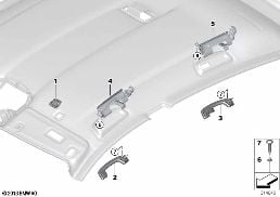 MOUNTING PARTS, ROOF ANTENNA diagram for BMW 5 Series F07 GT LCI 530dX