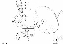 BRAKE MASTER CYLINDER/EXPANSION TANK diagram for BMW 3 Series E46 318i