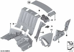 Zvuková izolace zadní diagram for BMW Rolls-Royce Phantom RR1 Phantom