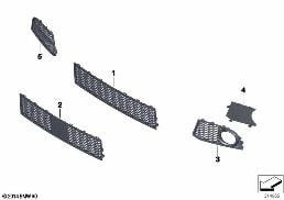 M TRIM DECOR ELEMENTS, FRONT diagram for BMW 5 Series F11 550i