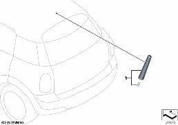 ROD ANTENNA SPORT diagram for BMW MINI Countryman F60 Cooper