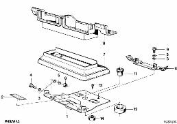 AIR CONDITIONING SYSTEM MOUNTING PARTS diagram for BMW 3 Series E21 318